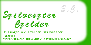 szilveszter czelder business card